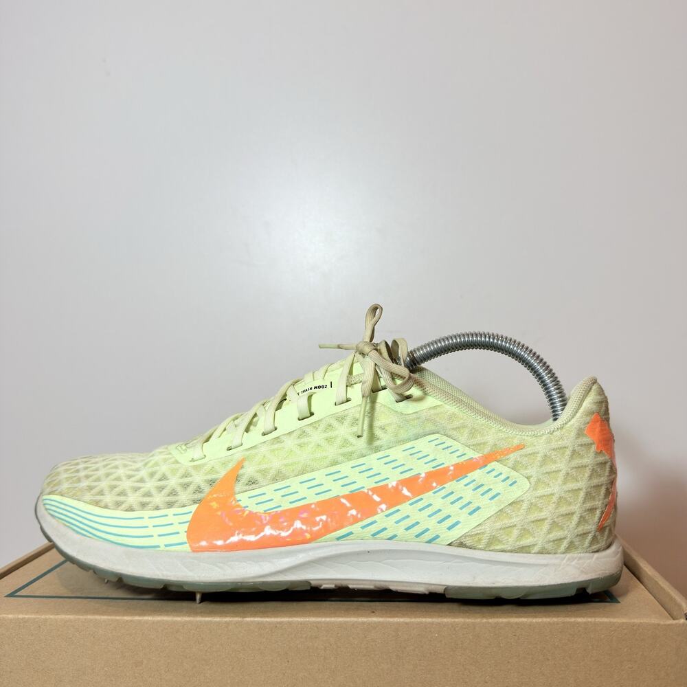 Nike Zoom Rival XC 5 Mens 10 Green Track Spikes Volt Orange Running Shoes Long